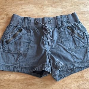 Gray cargo shorts